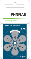 峰力助听器专用电池 675型号 